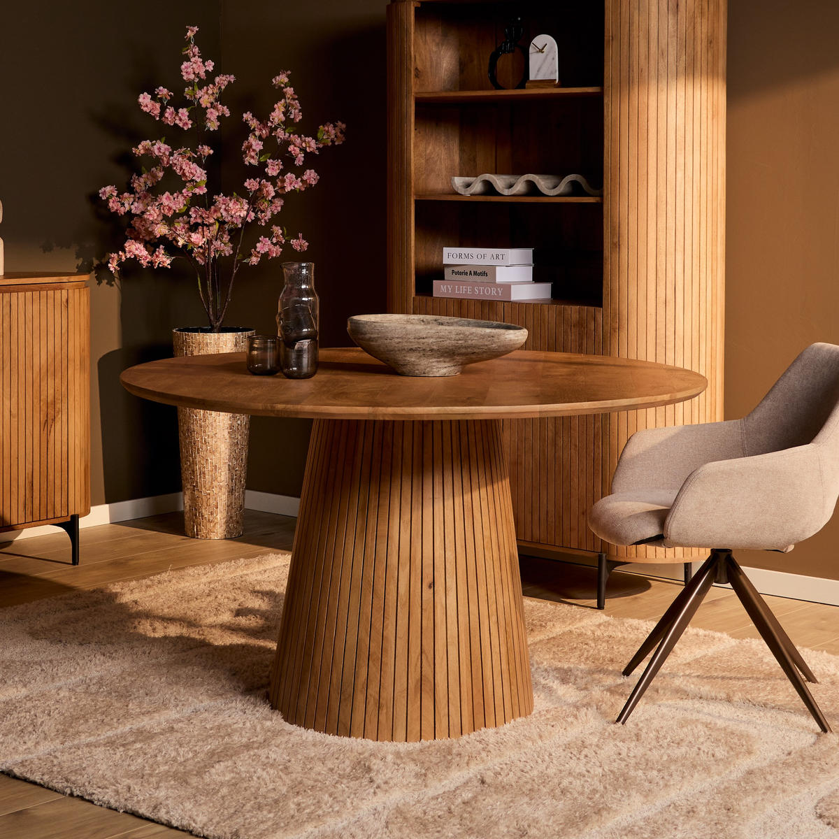 ESSTISCH Helena Durchmesser 130 cm Natur - Naturfarben, Holz (130/130/76cm) - Villa Möbel