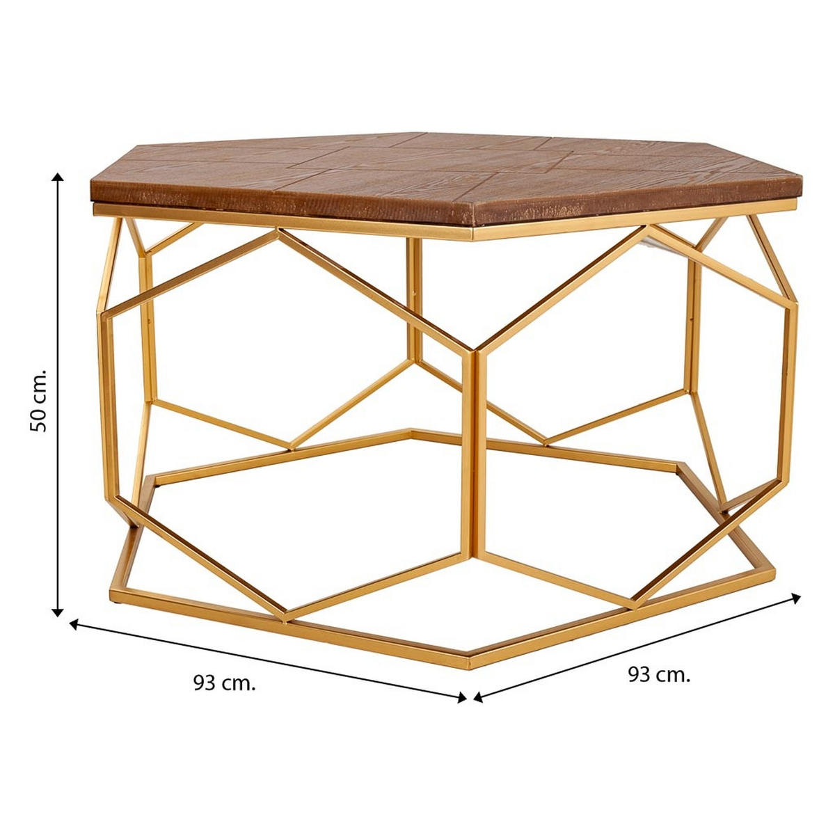 COUCHTISCH und Hocker , 5er-Set - Goldfarben, Metall (200/169/55cm) - Wanderlust