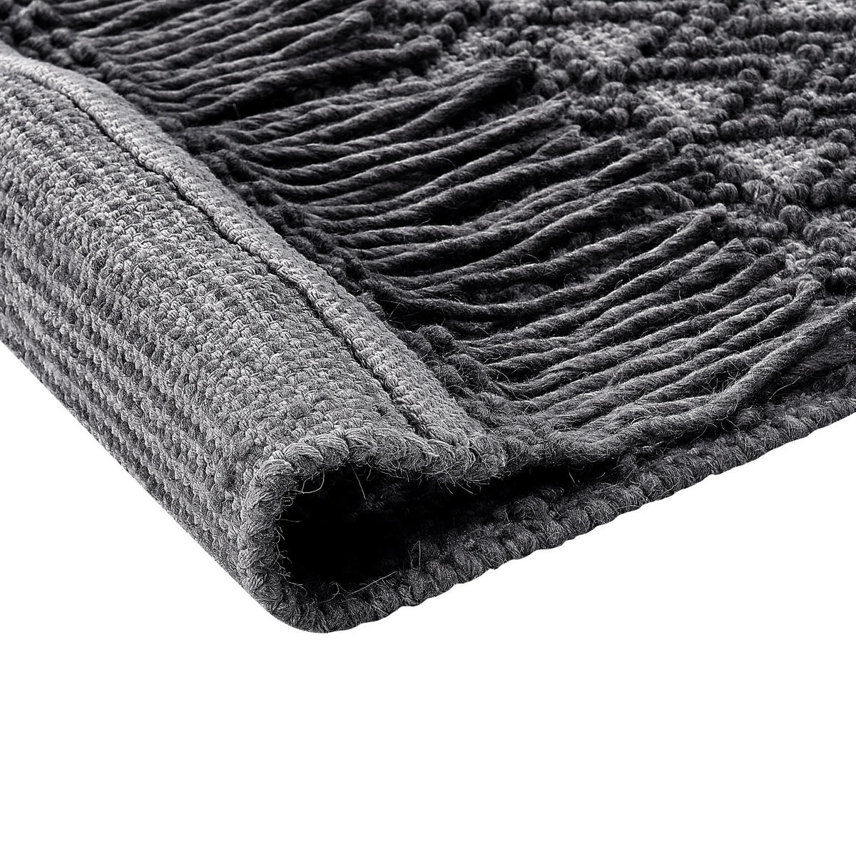 KURZFLOR-TEPPICH Alucra 230/160 cm - Schwarz, Textil (160/230cm) - Beliani