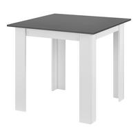ESSTISCH Algermissen - Dunkelgrau/Weiß, Holzwerkstoff (80/80/76cm) - [en.casa]