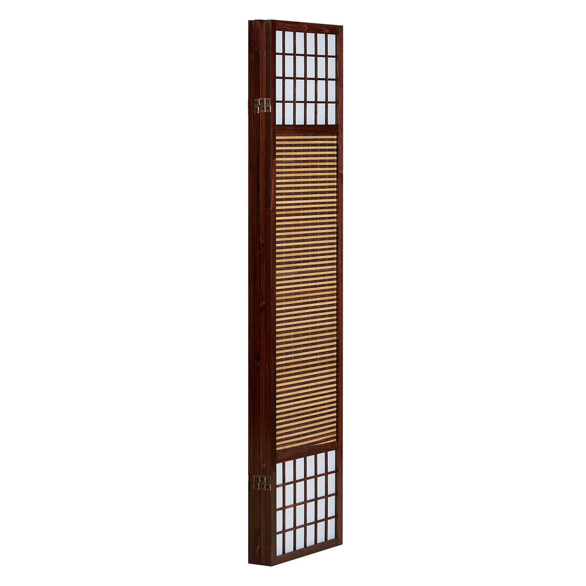 PARAVENT 4-tlg. 176/175 cm Braun Bambuslamellen - Braun, Holz (176/175/2cm) - Homestyle4u