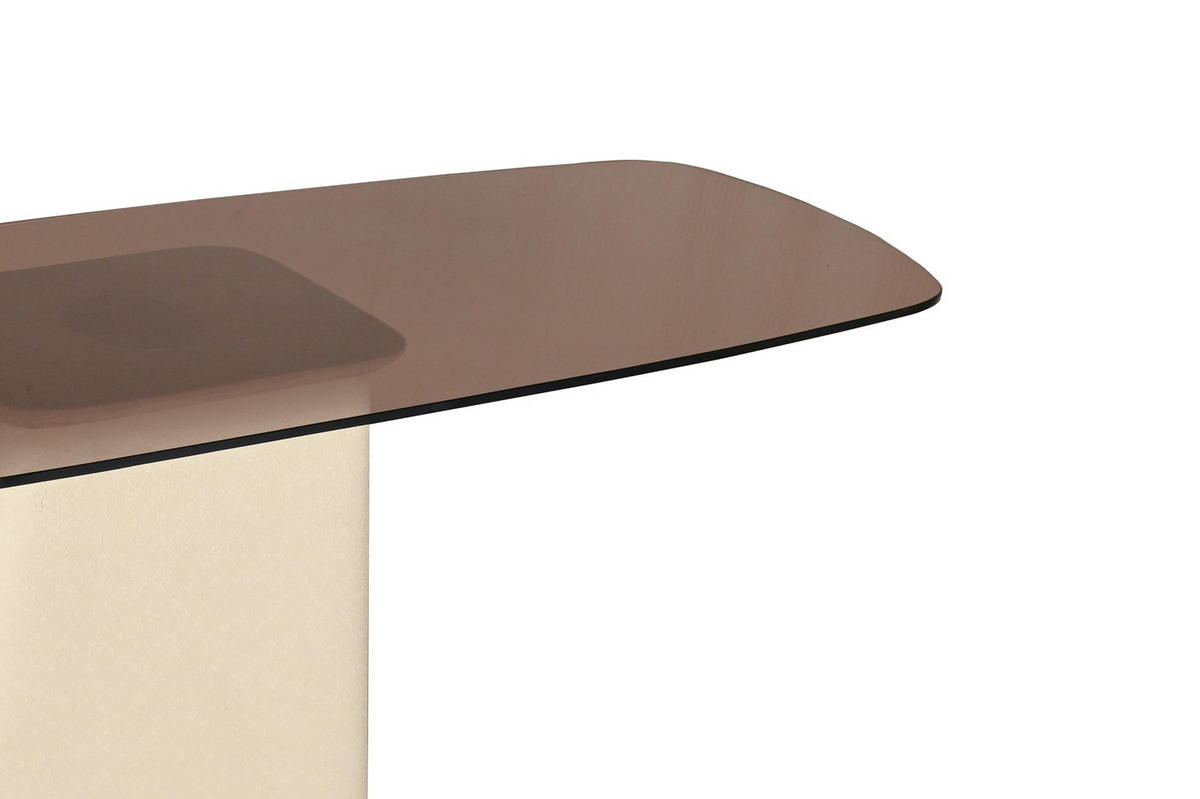 ESSTISCH rechteckig aus Metall 140x40x76cm, créme - Creme, Metall (40/140/76cm) - Livingfurn