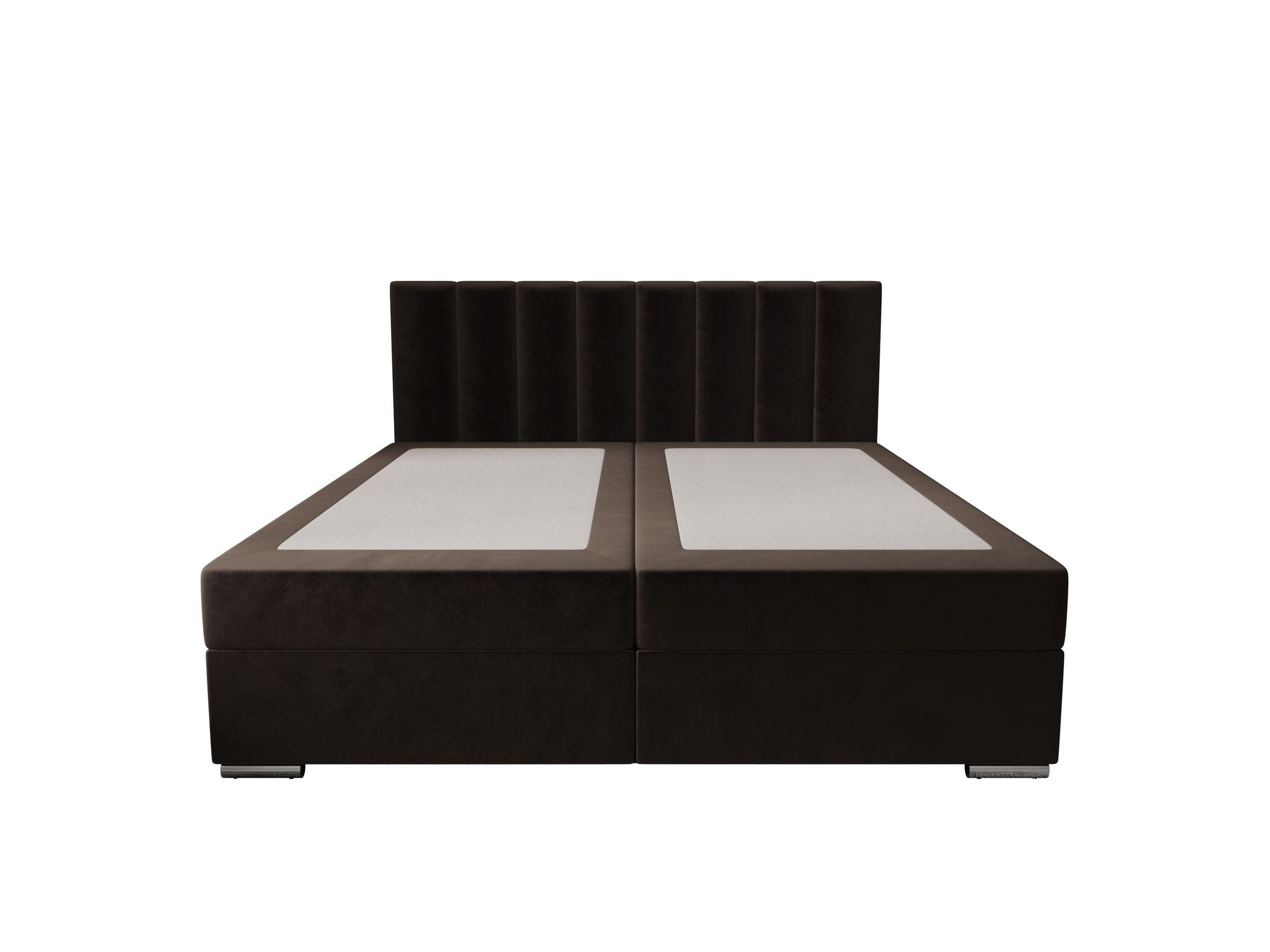 BOXBETT ZILANO 2 mit Matratze H3 und Topper 140x200 Itaka 41 - Dunkelbraun, Holz/Textil (140/200cm) - Bedante