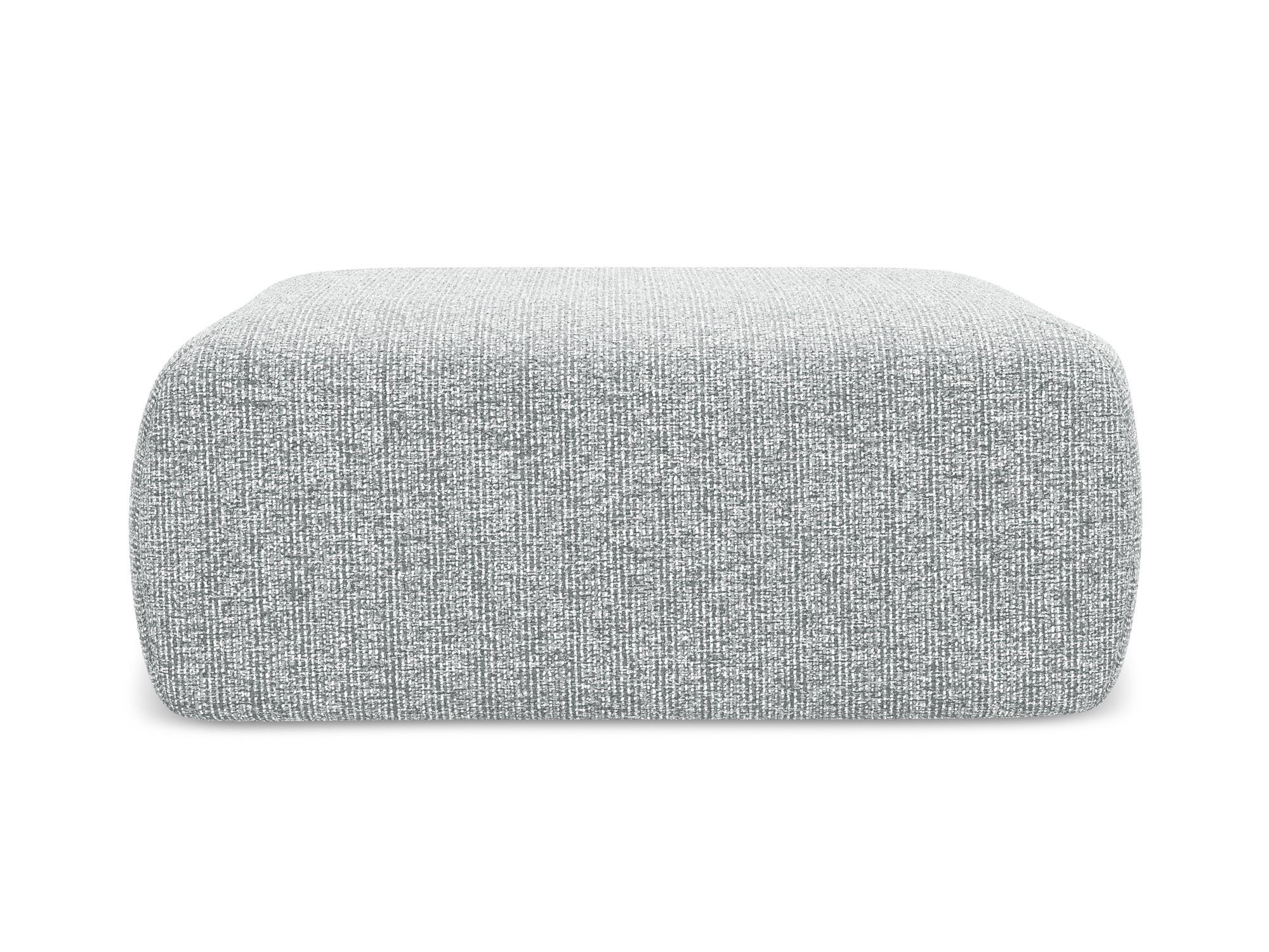 POUF Strukturstoff Stoff Grau - Silberfarben/Schwarz, Kunststoff/Textil (102/40/62cm) - Makamii