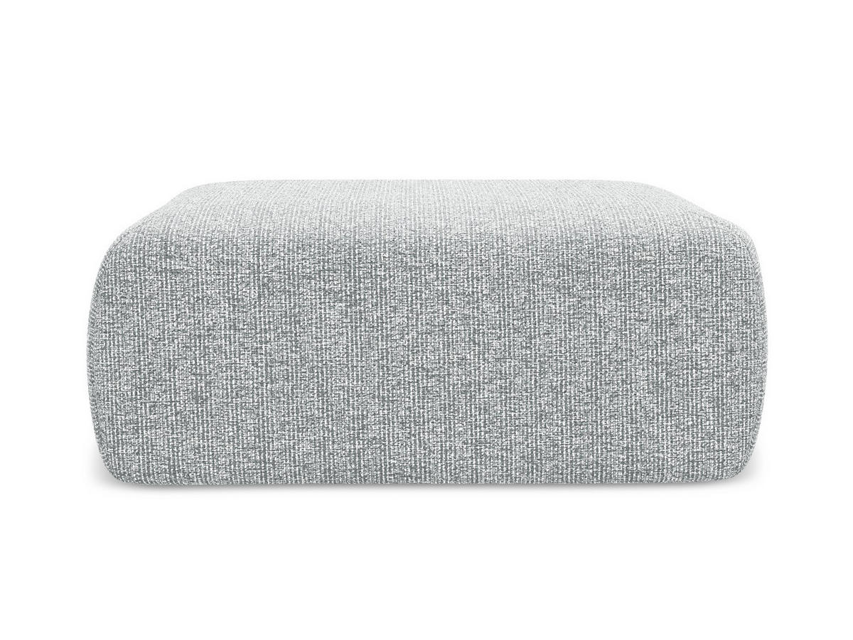 POUF Strukturstoff Stoff Grau - Silberfarben/Schwarz, Kunststoff/Textil (102/40/62cm) - Makamii