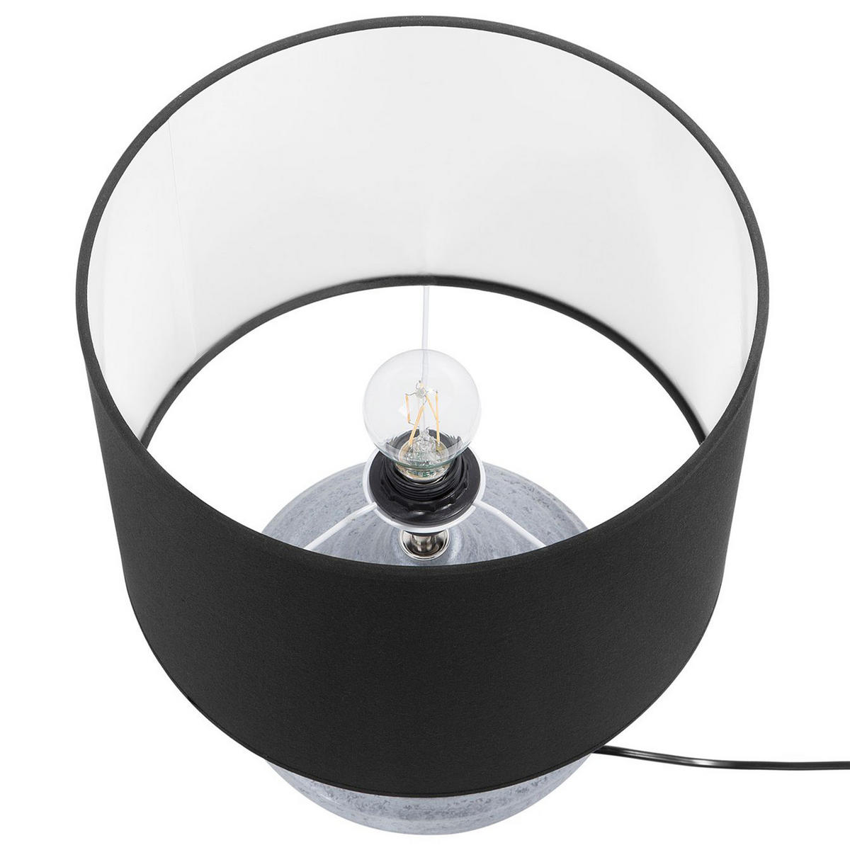 TISCHLAMPE Kuban 32/32/42 cm - Silberfarben, Keramik (32/32/42cm) - Beliani