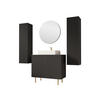 BADMÖBEL-SET Nubia IV - Goldfarben/Schwarz, Holzwerkstoff/Metall (87/79/45cm) - MIRJAN24