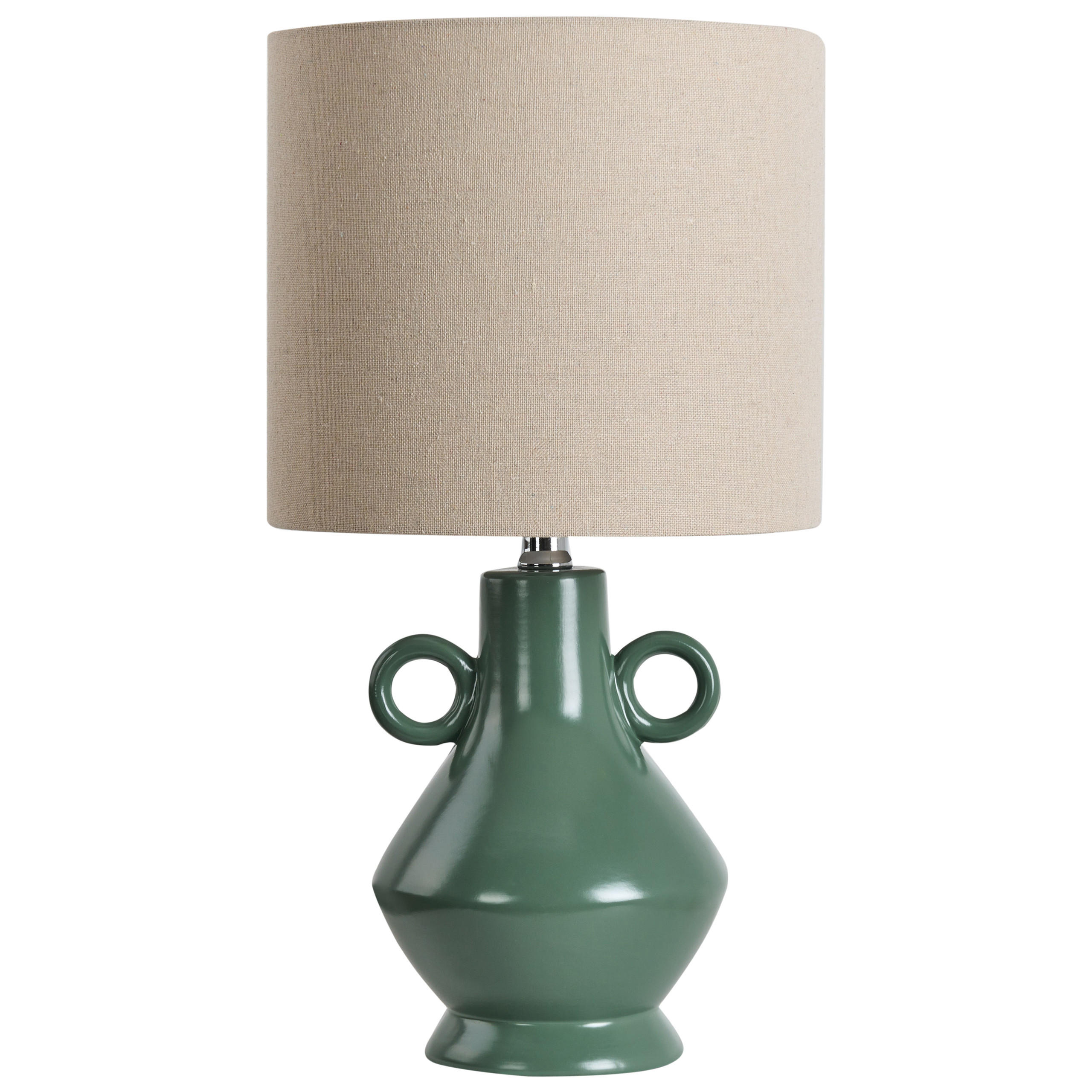 TISCHLAMPE Keramik Grün Kerulen - Beige/Grün, Keramik (23/23/41cm) - Beliani