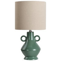 TISCHLAMPE Keramik Grün Kerulen - Beige/Grün, Keramik (23/23/41cm) - Beliani