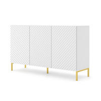 KOMMODE Weiß, Gold 150/87/42 - Weiß, Holzwerkstoff (150/87/42cm) - RAUMHIRSCH FURNITURE