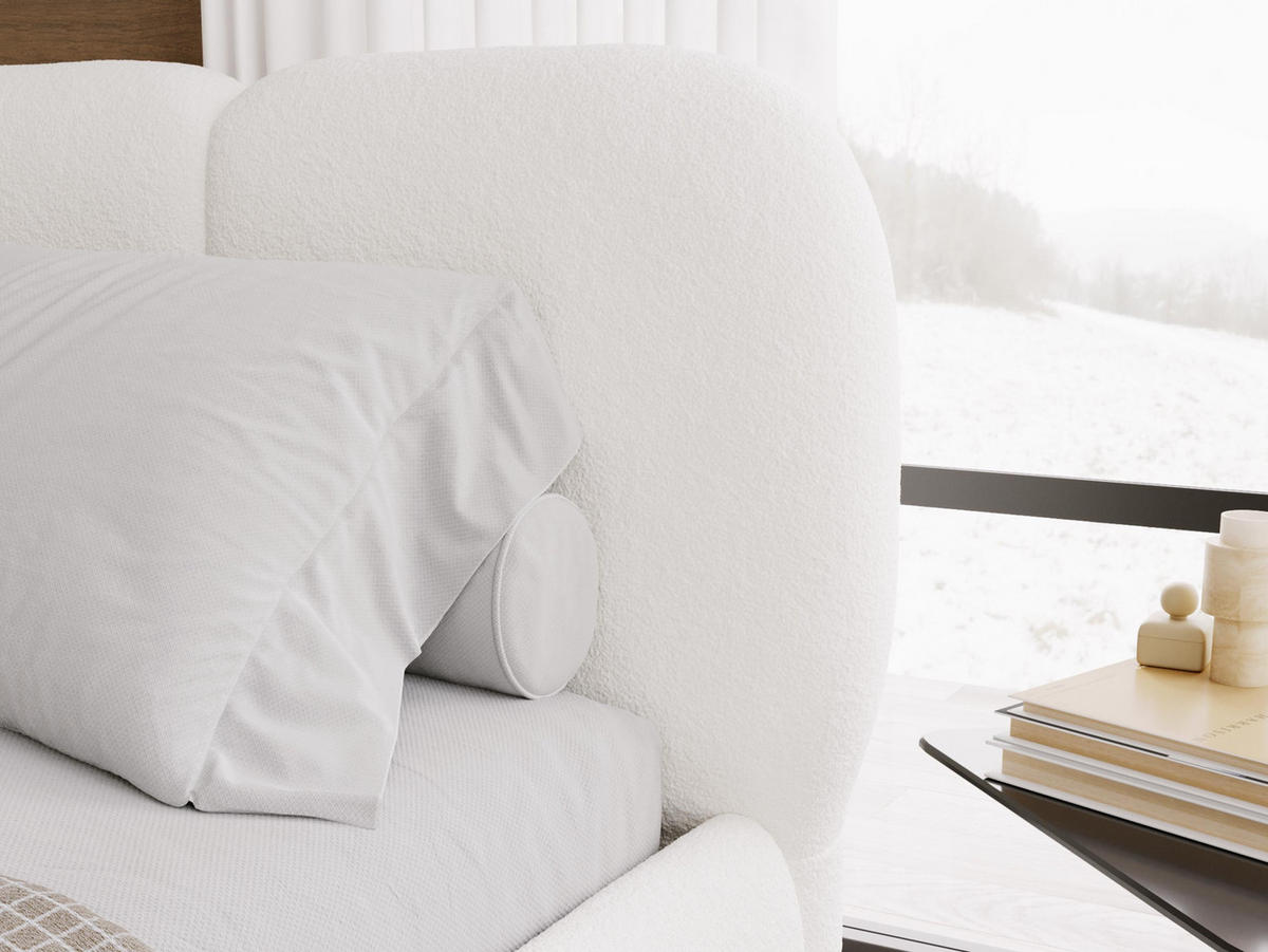 POLSTERBETT Rosa - Eichefarben/Schwarz, Holz/Textil (200/200cm) - MIRJAN24