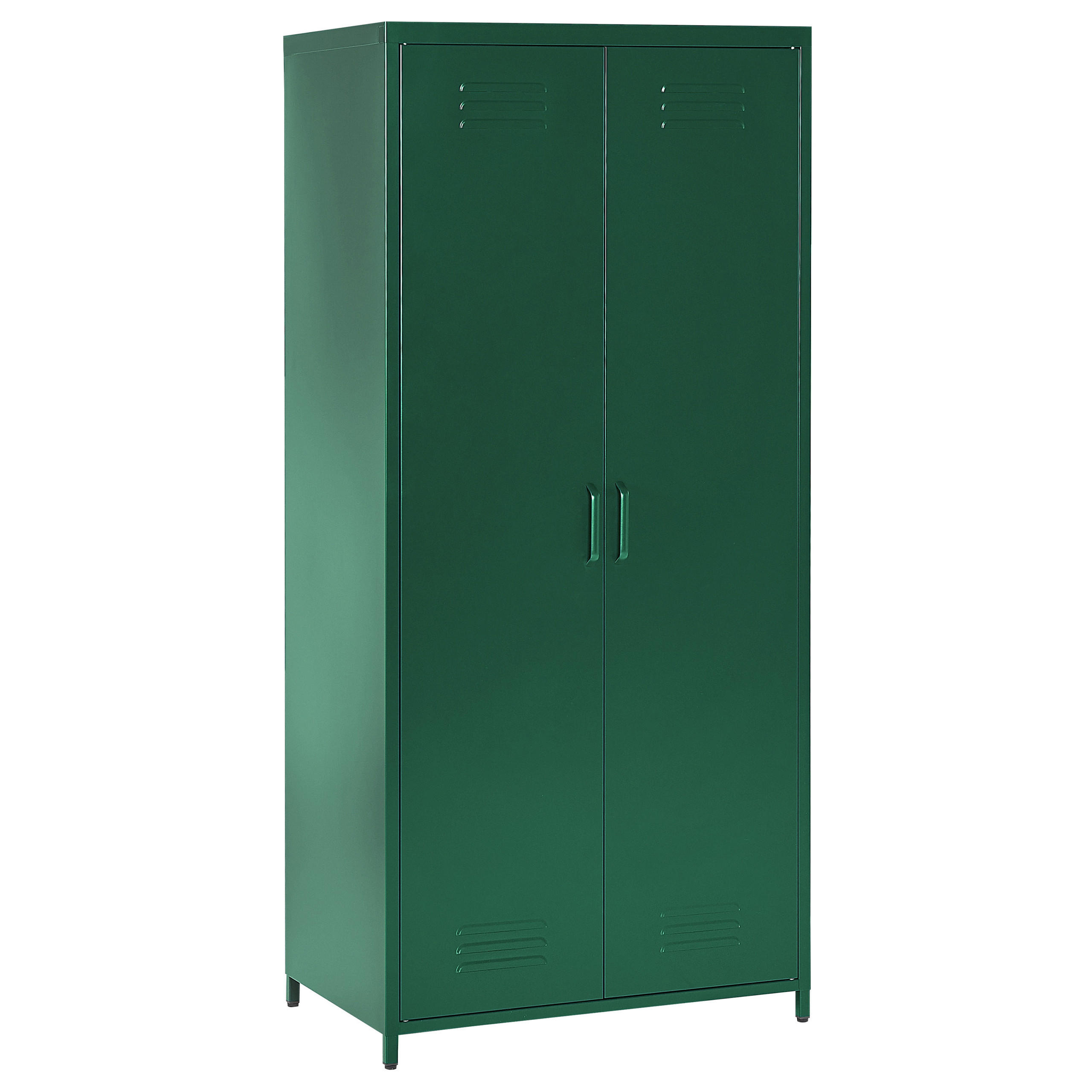 GARDEROBENSCHRANK Stahl grün 4 Fächer Varna - Grün, Metall (76/171/50cm) - Beliani