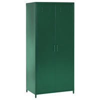 GARDEROBENSCHRANK Stahl grün 4 Fächer Varna - Grün, Metall (76/171/50cm) - Beliani