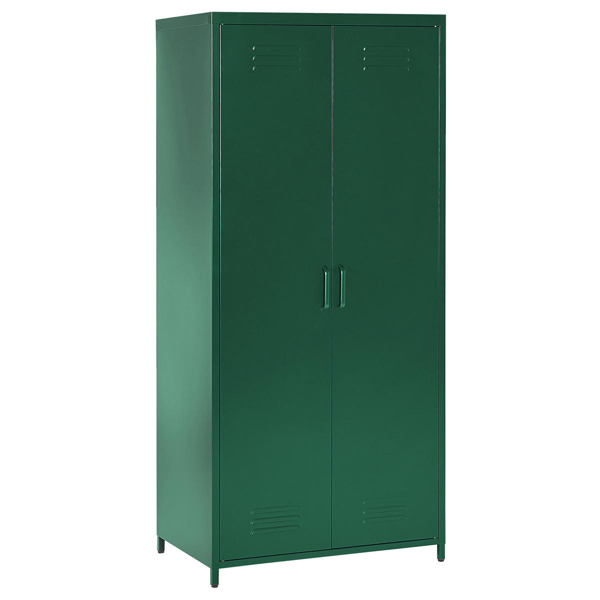 GARDEROBENSCHRANK Stahl grün 4 Fächer Varna - Grün, Metall (76/171/50cm) - Beliani