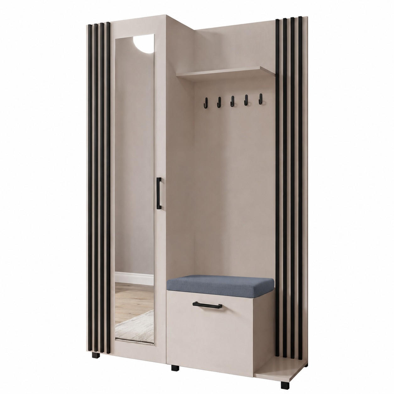 KS Home Concept Garderoben-Set Kaschmir 137x207x42 cm