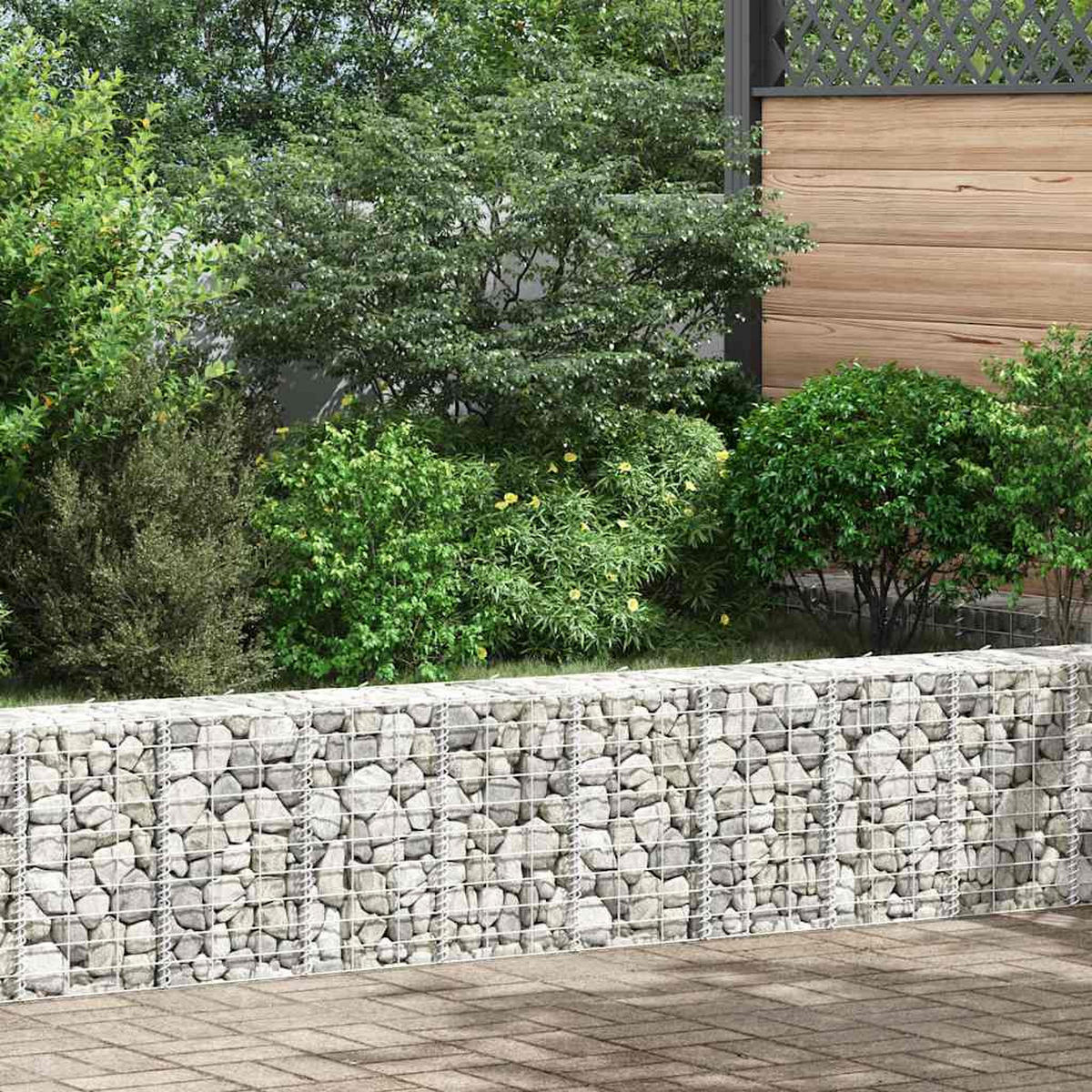 GABIONEN-HOCHBEETE 3 Stk. 30x30x50 cm Eisen - Silberfarben, Metall (30/50/30cm) - furnicato