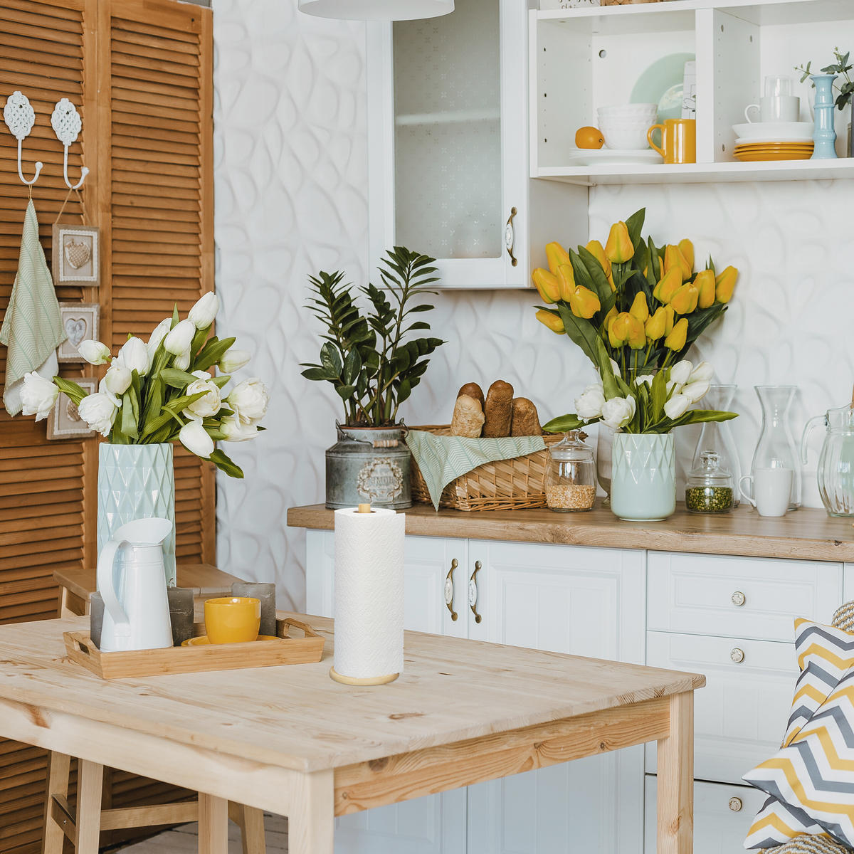 KÜCHENROLLENHALTER - Hellbraun, Holz (11.5/28/11.5cm) - Relaxdays