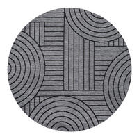 OUTDOOR-TEPPICH DuoRug 5842 Anthrazit 120x120 cm - Anthrazit, Textil (120/120cm) - carpet city
