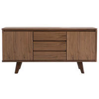SIDEBOARD Nussbaum FIFTIES - Walnussfarben, Holz (47/76.6/160cm) - Miliboo