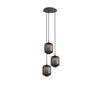 GALERIELEUCHTE Velo 3-flammig Rauch Ø 25 cm - Anthrazit/Schwarz, Glas (25/25/27cm) - s.luce