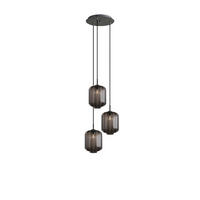 GALERIELEUCHTE Velo 3-flammig Rauch Ø 25 cm - Anthrazit/Schwarz, Glas (25/25/27cm) - s.luce