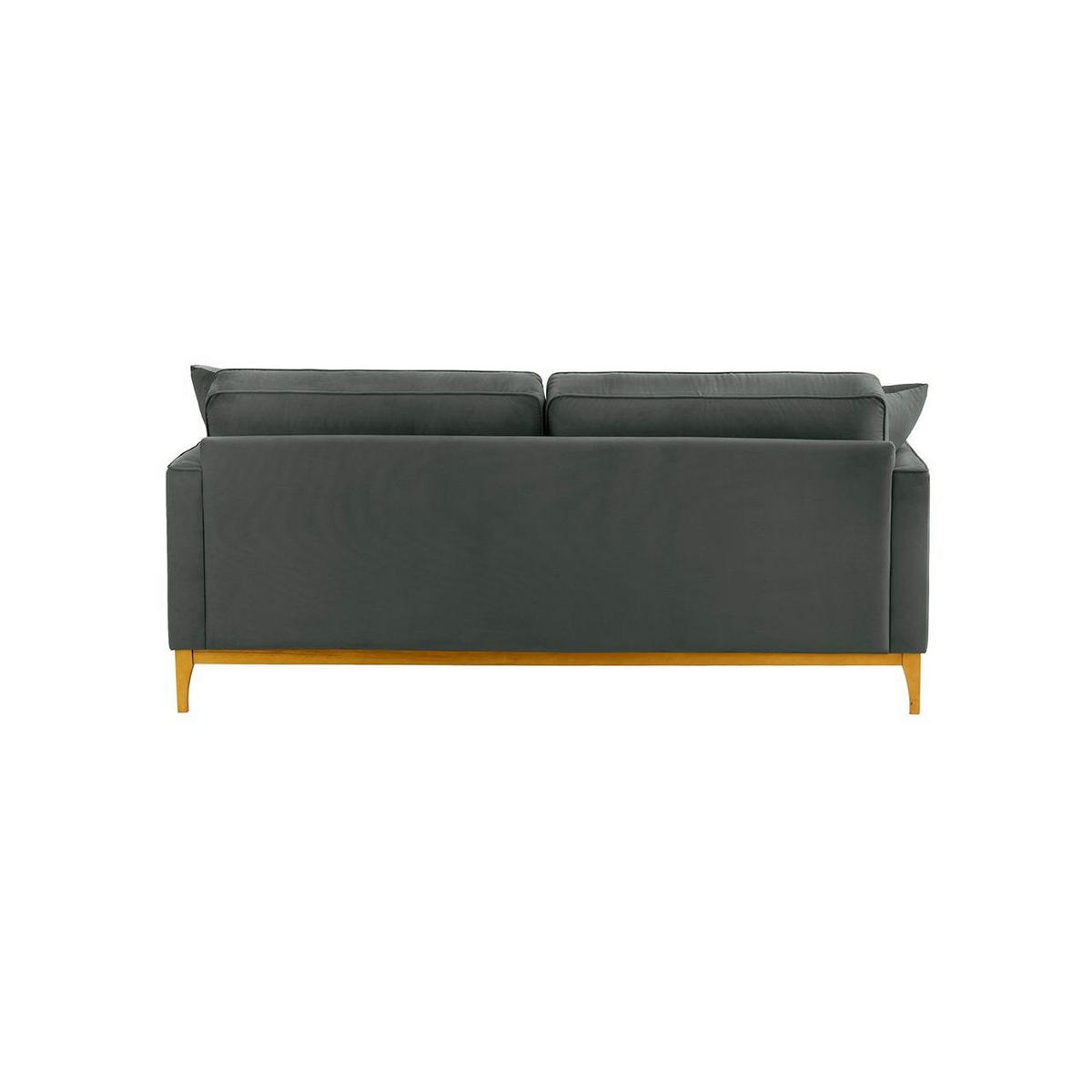 DREISITZER-SOFA Linara-Velluto 19 - Dunkelgrau, Holz/Textil (201/91/95cm)