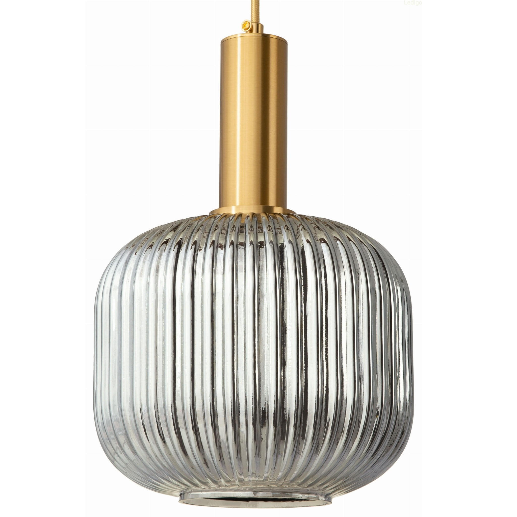 PENDELLEUCHTE Paris - Transparent/Goldfarben, Glas/Metall (17/17/125cm) - kiki design