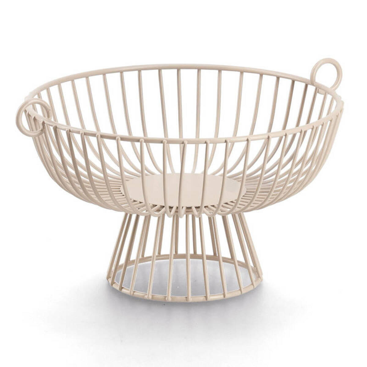 OBSTSCHALE Metall Ø 30,5 cm - Beige, Metall (35.5/20cm)