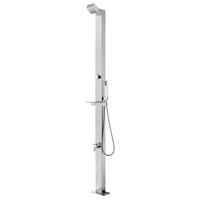 GARTENDUSCHE 220 Cm Edelstahl - Silberfarben, Metall (20/220/12cm) - vidaXL