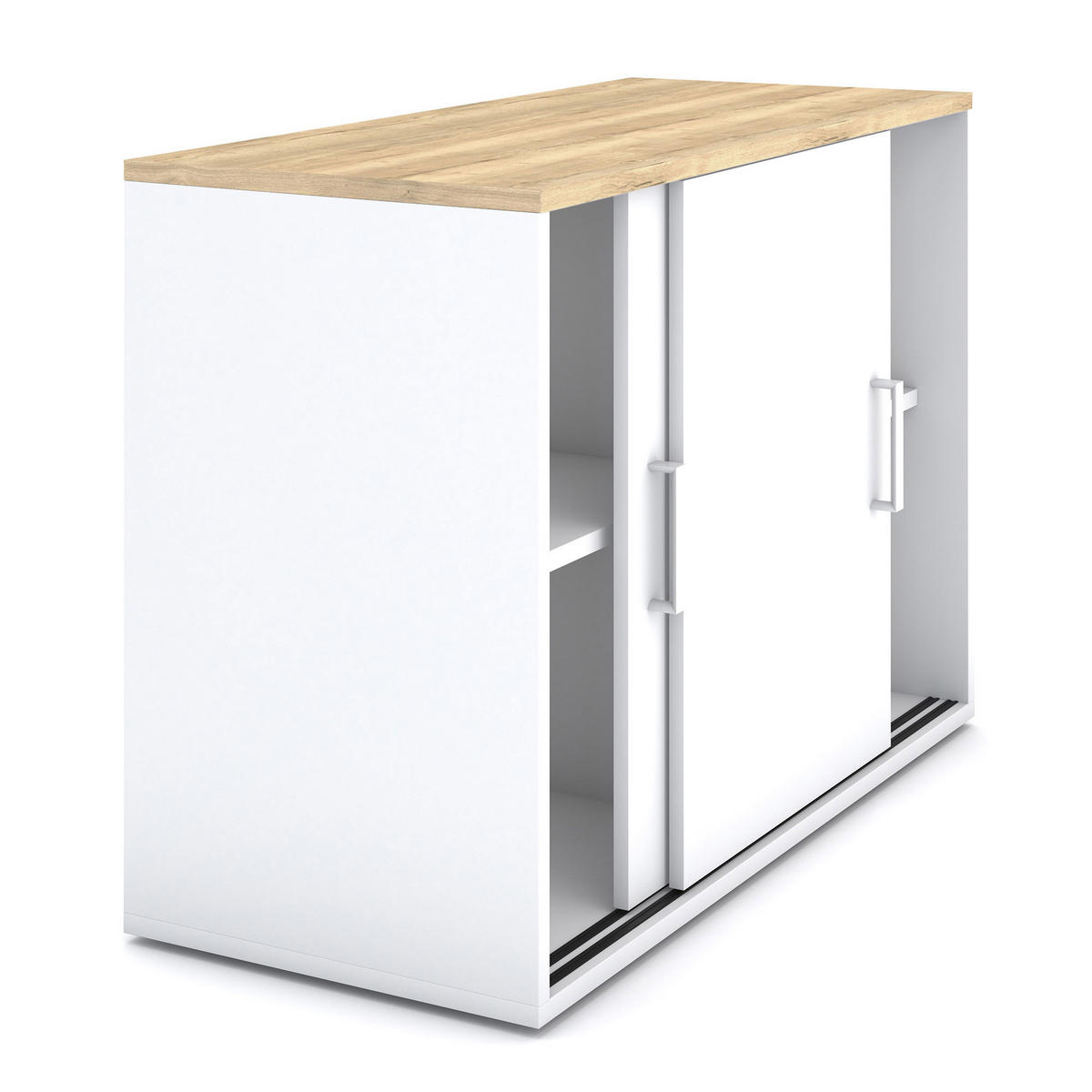 AKTENSCHRANK Schiebetürenschrank Allvia / Eiche Natura - Eiche Artisan, Holz (100/72.5/44cm) - ASSMANN
