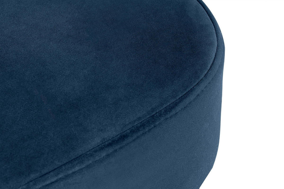 COCKTAILSESSEL DUCO auf hohen Beinen, Marineblau/Buche - Buchefarben/Dunkelblau, Holz/Textil (63/89/65cm) - KONSIMO®