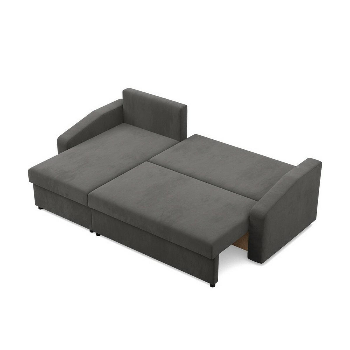 ECKSOFA Neo mit abgeschrägter Armlehnen grau - Grau, Textil (231/140cm) - SIMKAM Furniture