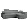 ECKSOFA Boston Mini, Seite: Rechts - 2R+LC - Chromfarben/Silberfarben, Holz/Textil (255/170cm) - MIRJAN24