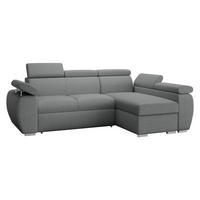 ECKSOFA Boston Mini, Seite: Rechts - 2R+LC - Chromfarben/Silberfarben, Holz/Textil (255/170cm) - MIRJAN24