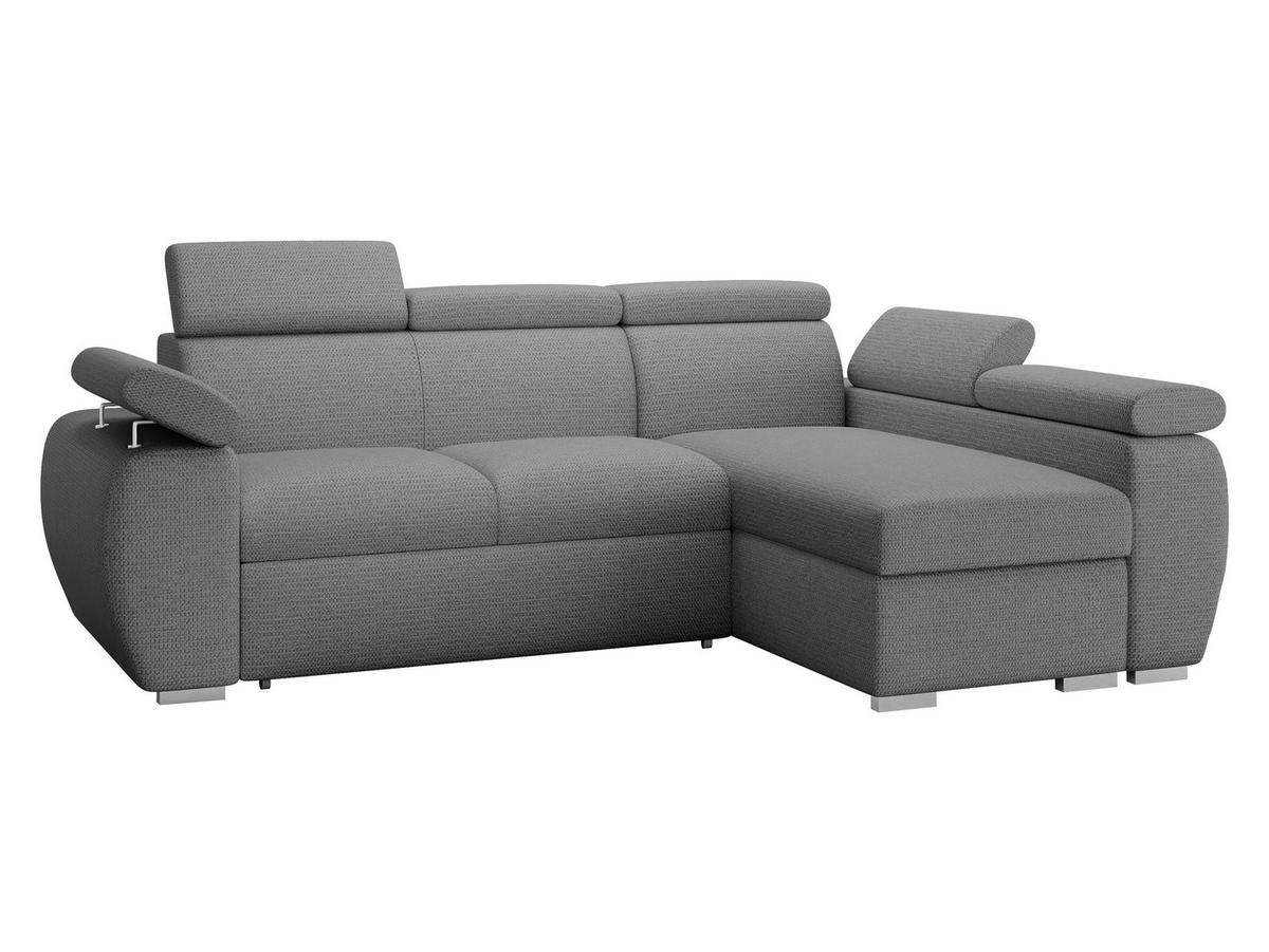 ECKSOFA Boston Mini, Seite: Rechts - 2R+LC - Chromfarben/Silberfarben, Holz/Textil (255/170cm) - MIRJAN24