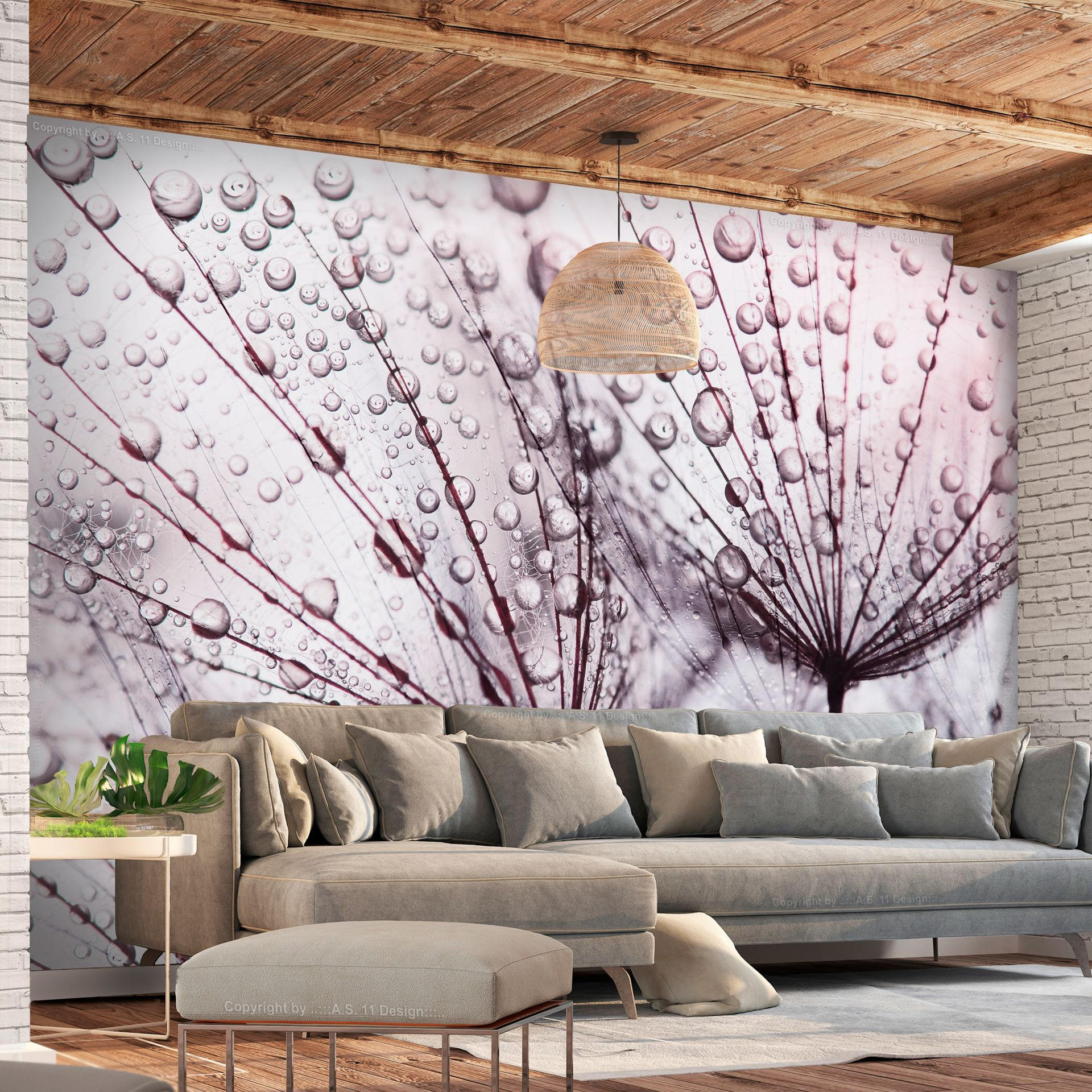 VLIESTAPETE Grau 400/280 cm - Pink/Grau, Textil (400/1cm) - KUNSTLOFT