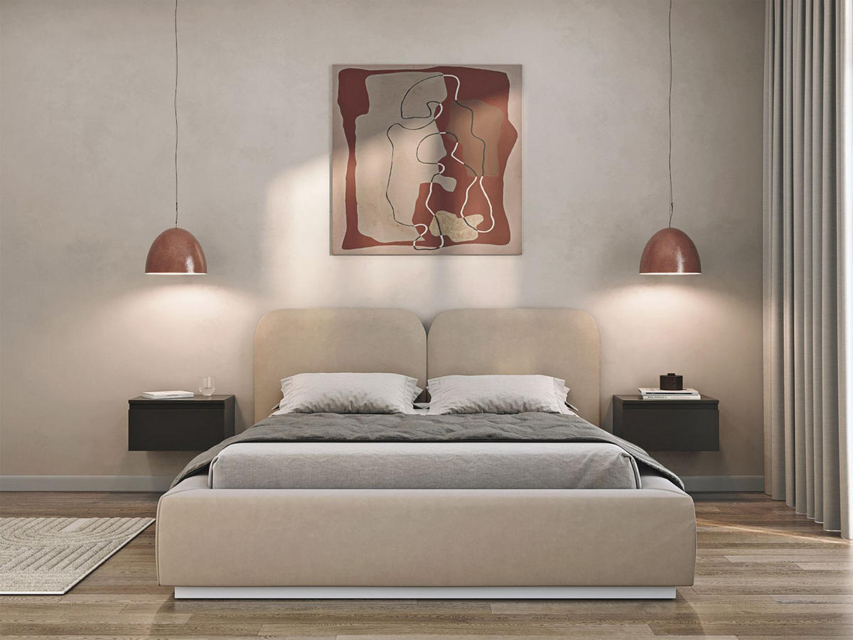 POLSTERBETT Comoves 160x200 Hellbeige mit Veloursbezug - Ecru, Textil (160/200cm) - Selsey