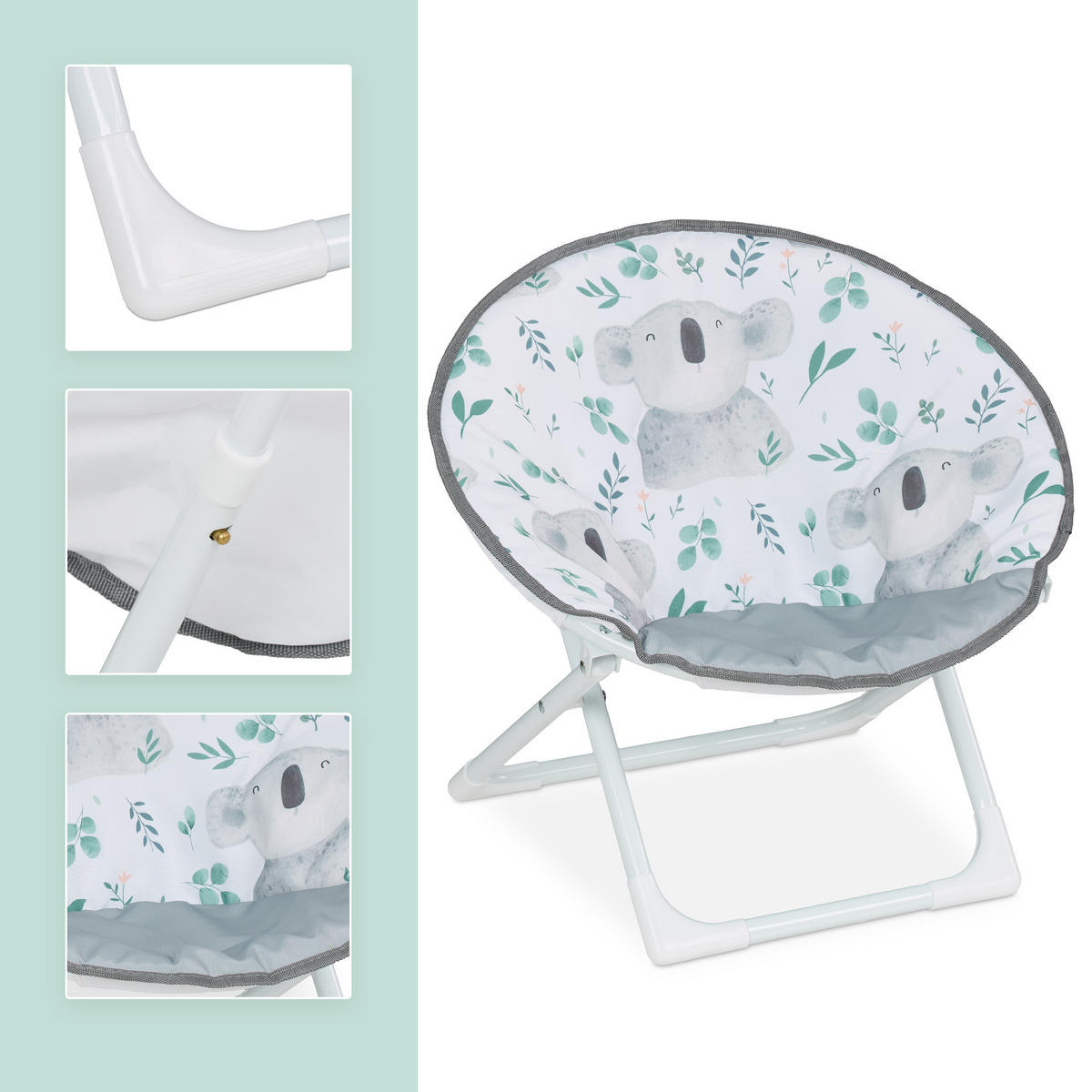 MOONCHAIR - Pastellgrün, Kunststoff/Textil (50/47/48cm) - Relaxdays