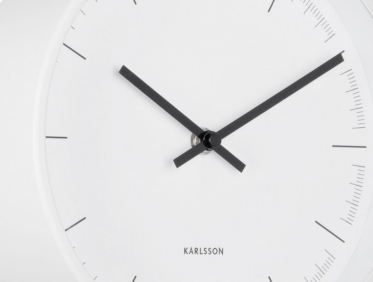 WANDUHR Odense Deep - Weiß - Weiß, Metall (21.5/21.5/8.2cm) - Karlsson