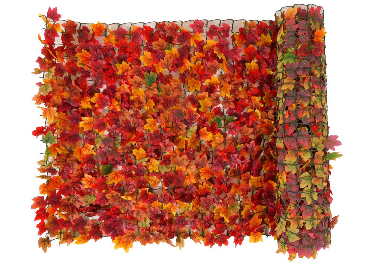 BALKONSICHTSCHUTZ 150x300x1cm Zaun Ahorn Rot-Gelb - Rot, Kunststoff (300/150cm) - PROREGAL