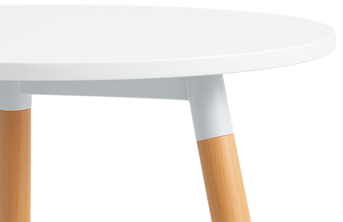 TISCHGRUPPE Holz Weiß (5-teilig) - Weiß, Holz (180/83/180cm) - CLP