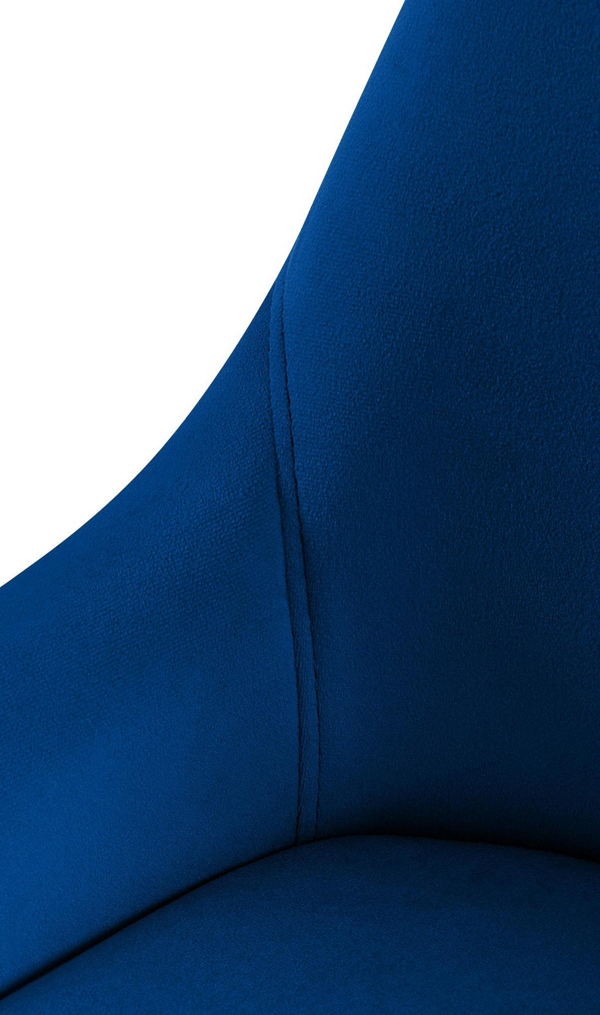 STUHL Samt Dunkelblau - Schwarz/Dunkelblau, Textil (50/86/53cm) - CLP