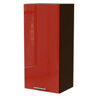 HÄNGESCHRANK Brerra W4/45 Lava / RAL 3002 karminrot Hochglanz 45 / 32,5 / 96cm - Dunkelgrau/Rot, Holz/Holzwerkstoff (45/96/32.5cm) - Feldmann-Wohnen