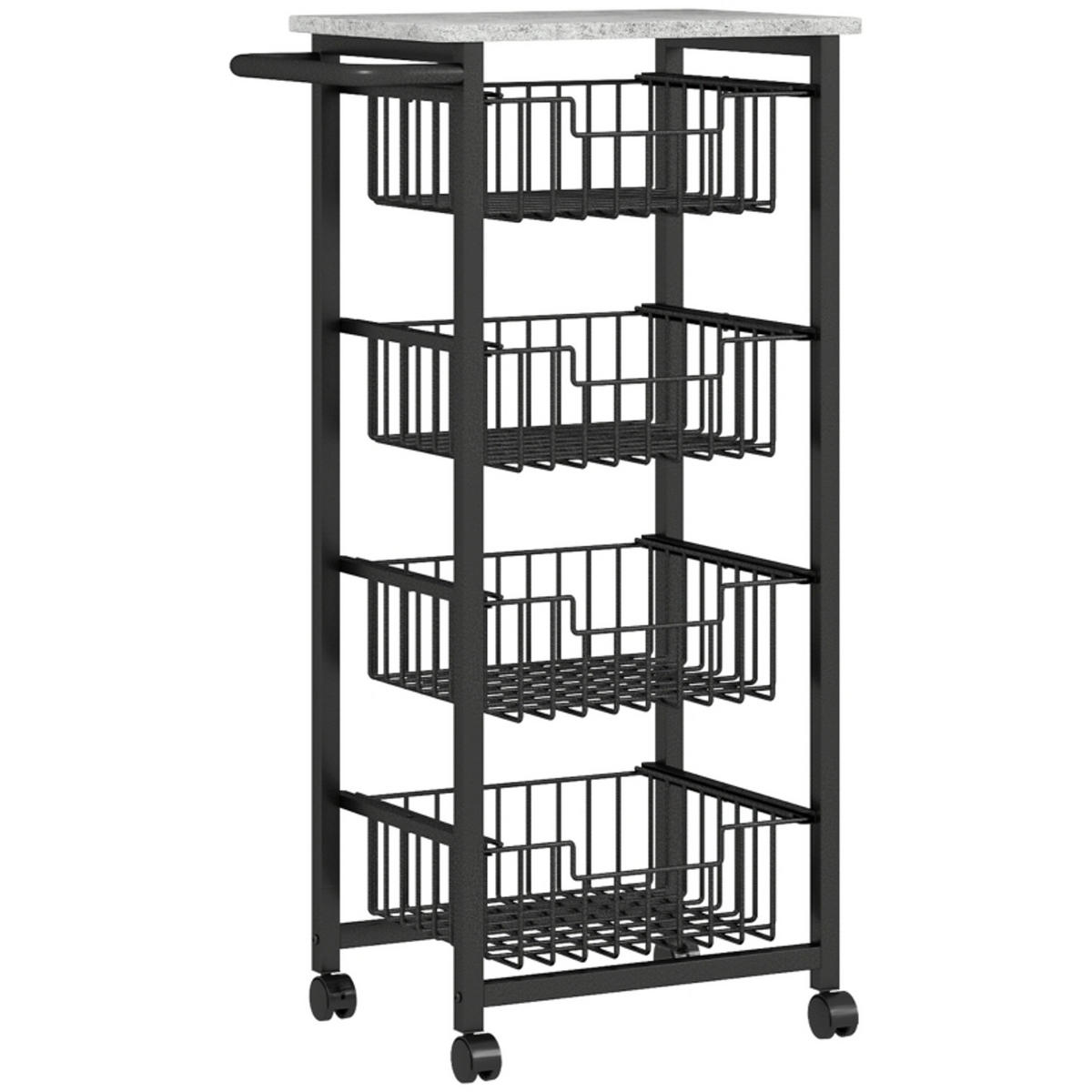 KÜCHENWAGEN 4-Stufiger Auf Rädern, Für Küche Und Esszimmer - Hellgrau, Holzwerkstoff (31/91/49.5cm) - Rolipo