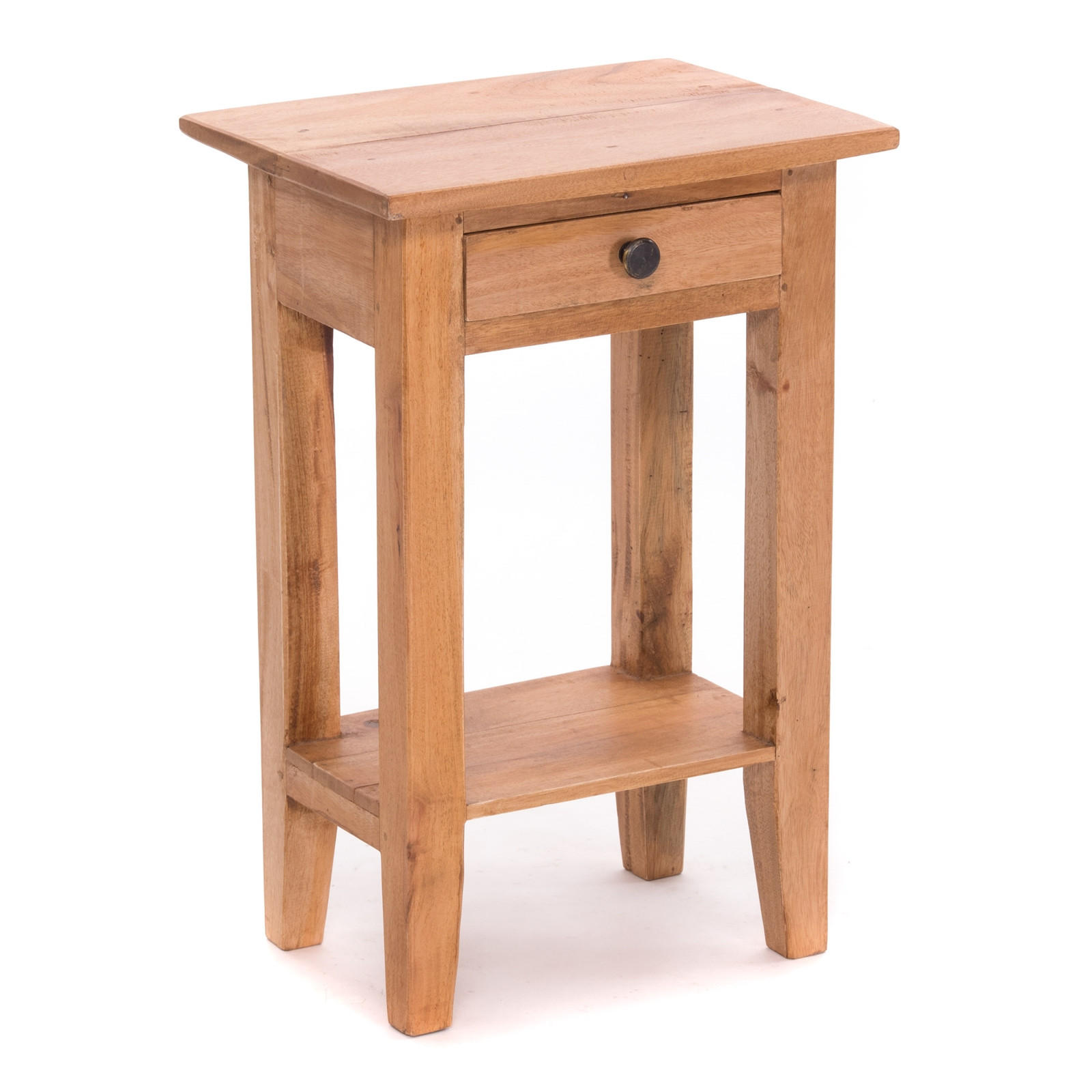 TELEFONTISCH PLANTA Mahagoni Massivholz, mit Schublade 08 honigfarben gewachst - Honig, Holz (24/34/52cm) - DESIGN DELIGHTS