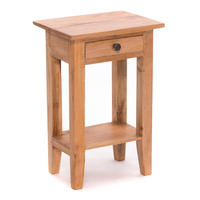 TELEFONTISCH PLANTA Mahagoni Massivholz, mit Schublade 08 honigfarben gewachst - Honig, Holz (24/34/52cm) - DESIGN DELIGHTS