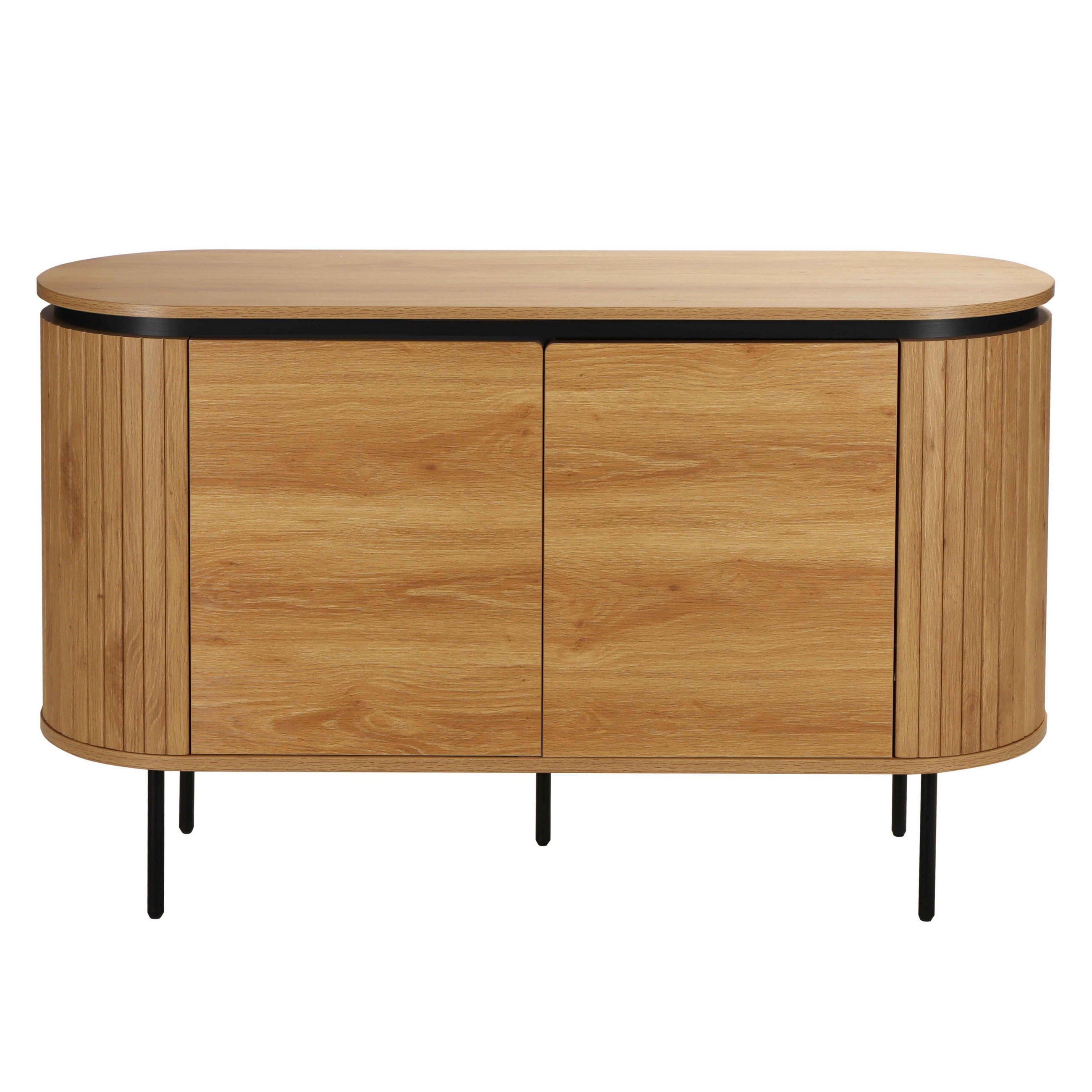 SIDEBOARD, helles Holzeffekt - Beige, Holz (40/76/120cm) - Oviala