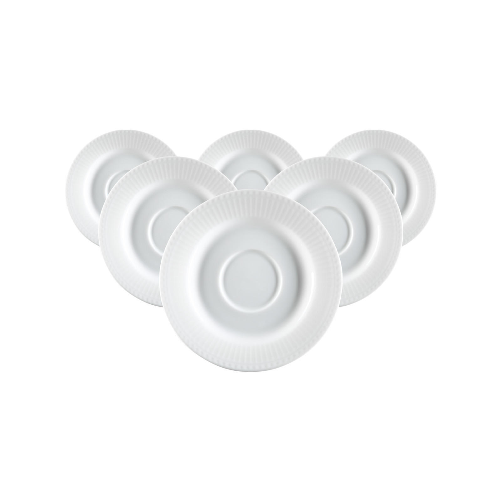 KAFFEEUNTERTASSEN Sofia weiß ø 15,5 cm 6er Set - Weiß, Keramik (15.5cm) - Ritzenhoff Breker