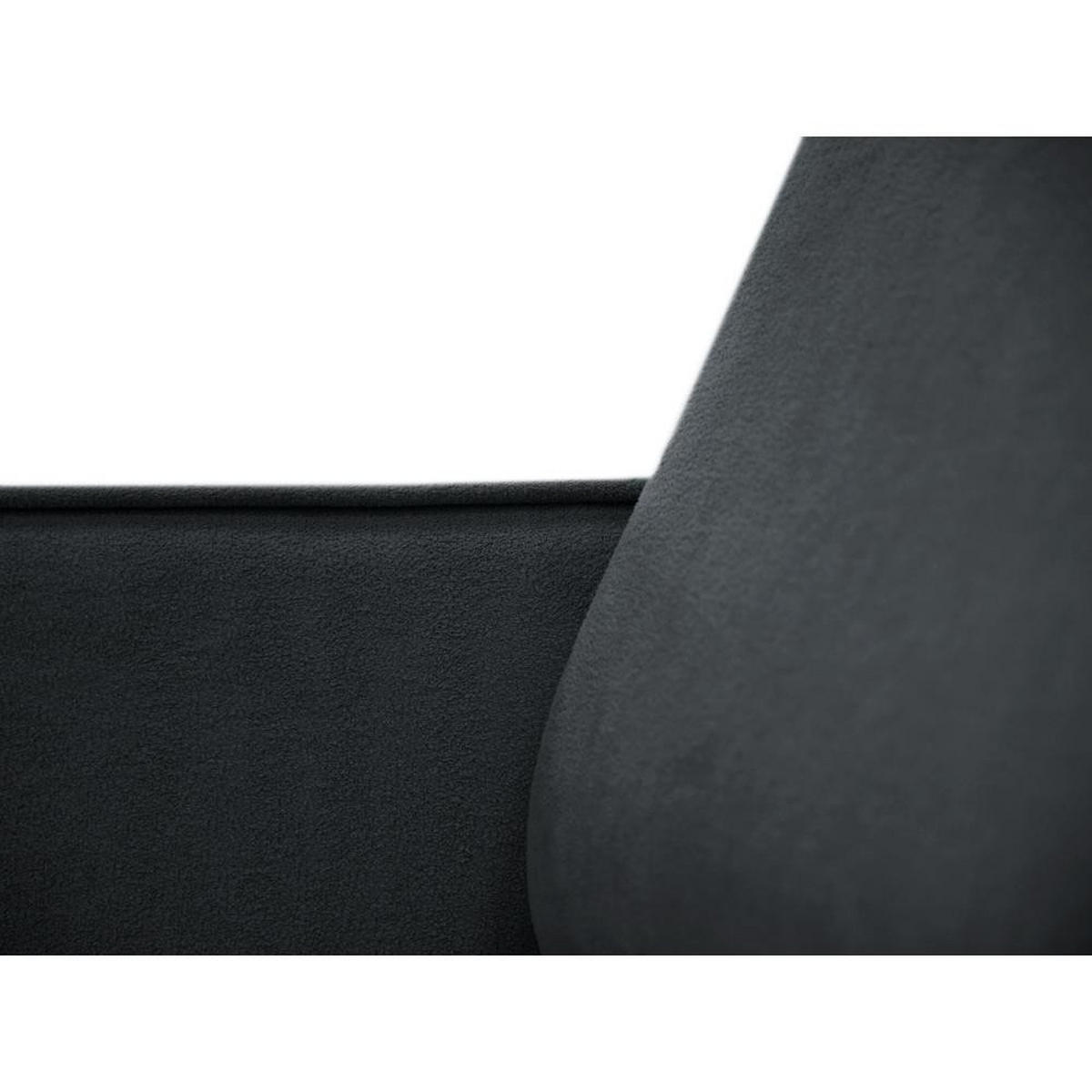 ECKSOFA ohne Schlaffunktion Pedro L dunkelgrau rechts - Dunkelgrau/Schwarz, Kunststoff/Textil (267/170cm) - Beautysofa
