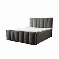 BOXBETT Aura Hellgrau 160x200 cm - Hellgrau, Textil (160/200cm) - B&B Home